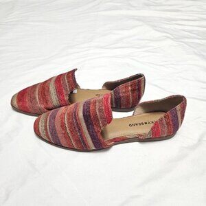Lucky Brand Woven D'Orsay Flats Striped Boho Southwestern Size 9.5